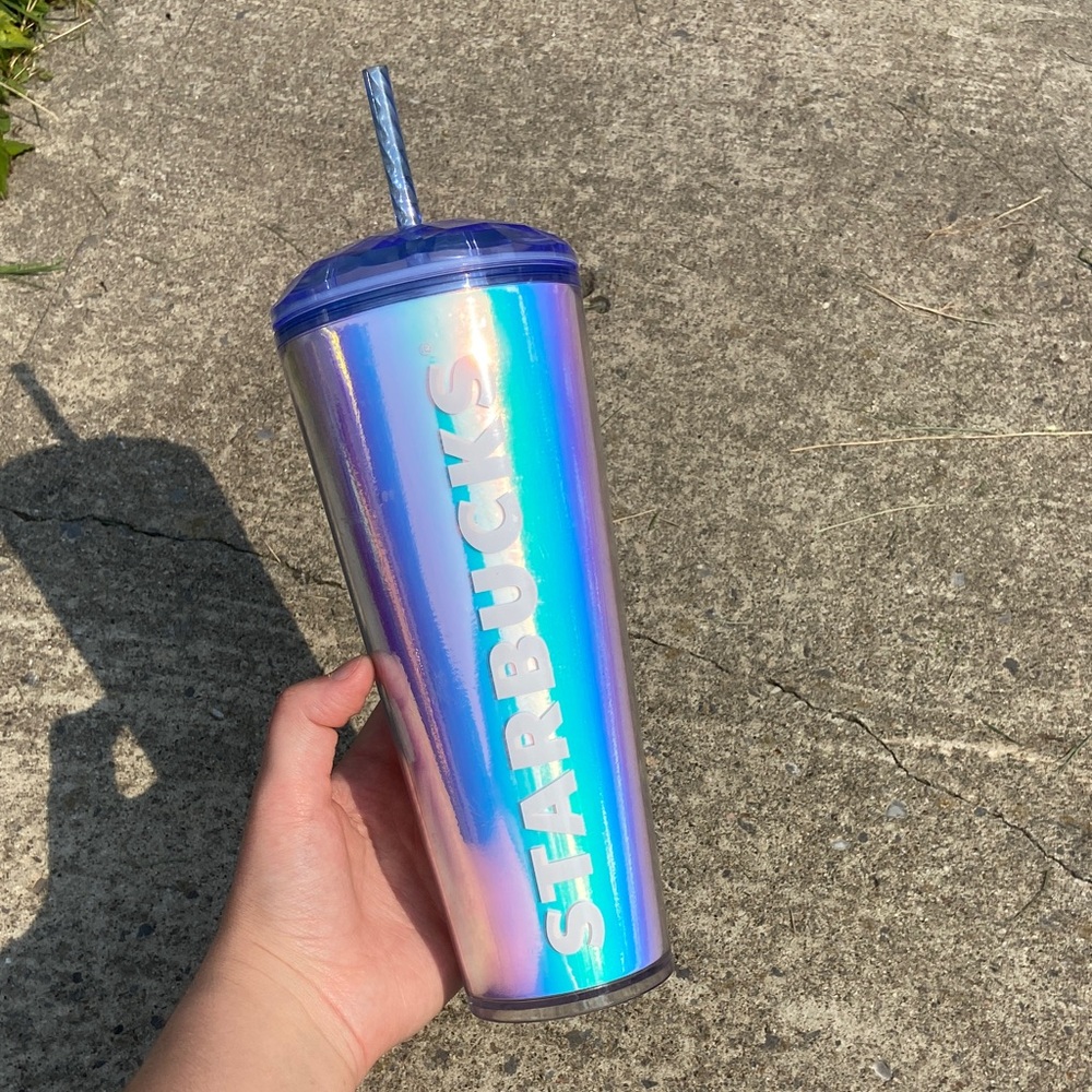 Starbucks Holographic Tumbler with Blue Lid